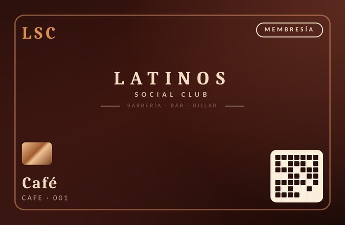 Tarjeta Café de Latinos Social Club
